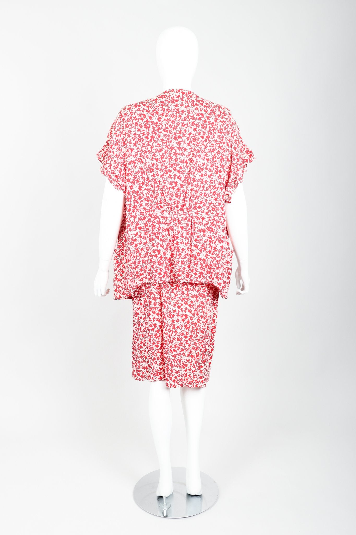 Vintage Sonia Rykiel Graphic Wraparound Top & Skirt Set Back at Recess