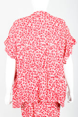 Vintage Sonia Rykiel Graphic Wraparound Top & Skirt Set Back Crop at Recess