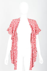 Vintage Sonia Rykiel Graphic Wraparound Top & Skirt Set Open Drape Crop at Recess