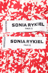 Vintage Sonia Rykiel Graphic Wraparound Top & Skirt Set Label at Recess