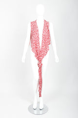 Vintage Sonia Rykiel Graphic Floral Print Wrap Top Front at Recess