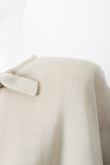 Vintage Sonia Rykiel Sand Beige Knit Cape Set run at shoulder