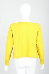 Vintage Sonia Rykiel Yellow Bow Collared Swing Sweater on Mannequin Back at Recess