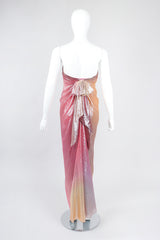 Recess Los Angeles Vintage Soo Yung Lee Iridescent Ombre Lamé Strapless Gown