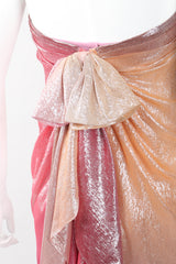 Recess Los Angeles Vintage Soo Yung Lee Iridescent Ombre Lamé Strapless Gown