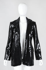 Recess Los Angeles Vintage Sophie Sitbon Liquid Sequin Longline Boyfriend Blazer