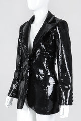 Recess Los Angeles Vintage Sophie Sitbon Liquid Sequin Longline Boyfriend Blazer