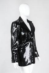 Recess Los Angeles Vintage Sophie Sitbon Liquid Sequin Longline Boyfriend Blazer