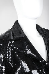 Recess Los Angeles Vintage Sophie Sitbon Liquid Sequin Longline Boyfriend Blazer