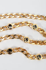 Vintage St John Triple-Strand Enamel Logo Chain Belt II at Recess Los Angeles