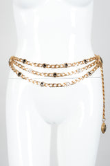Vintage St John Triple-Strand Enamel Logo Chain Belt II on Mannequin at Recess Los Angeles