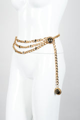 Vintage St John Triple-Strand Enamel Logo Chain Belt II on Mannequin at Recess Los Angeles
