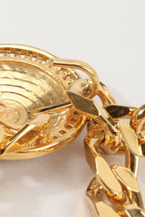 Vintage St John Triple-Strand Enamel Logo Chain Belt II hook clasp at Recess Los Angeles