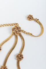 Vintage St John Gold Triple Drape Rosette Chain Belt hook at Recess Los Angeles