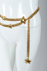 Vintage St. John Starry Draped Chain Belt Charm fob on Mannequin at Recess Los Angeles