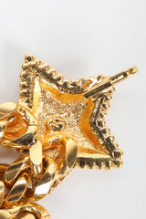 Vintage St. John Starry Draped Chain Belt, hook and stamp detail at Recess Los Angeles