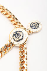 Recess Los Angeles Vintage St John Draped Enamel Logo Chain Belt