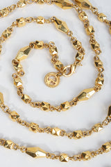 Vintage St. John Gold Faceted Diamond Rope Necklace on Grey at Recess Los Angeles