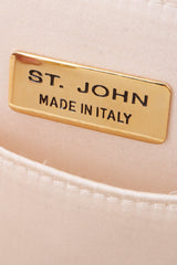 Recess Los Angeles Vintage St John Lucite Mother-of-Pearl Satin Clutch