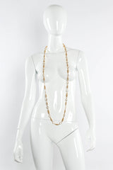 Vintage St. John Fusilli Twist Crystal Necklace mannequin elongated @ Recess Los Angeles