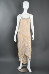 Vintage St. Vini Creations Deco Beaded Shift Slip Dress on mannequin front at Recess Los Angeles