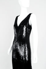 St. John Black Liquid Sequin Jumpsuit on Mannequin crop at Recess Los Angeles