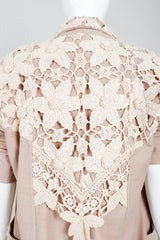 Vintage Lim's Glitter Sequin Crochet Lace Coat & Tank Set on Mannequin Back Detail at Recess