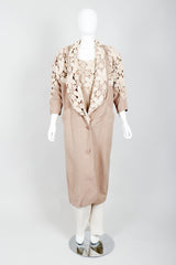 Vintage Lim's Glitter Sequin Crochet Lace Coat & Tank Set on Mannequin Front at Recess