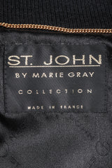 Recess Vintage St. John label on back lining fabric