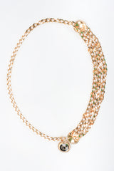 Recess Designer Consignment Vintage St John Triple-Strand Enamel Logo Chunky Curb Chain Belt Los Angeles Resale