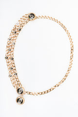 Recess Designer Consignment Vintage St John Triple-Strand Enamel Logo Chunky Curb Chain Belt Los Angeles Resale