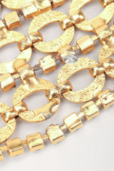 Recess Los Angeles Designer Consignment Resale Recycled Vintage Stange Starge Wide Rhinestone Metal Link Belt