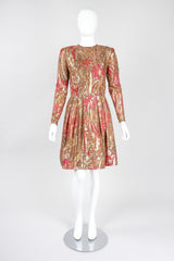 Recess Los Angeles Vintage Stanley Platos Martin Ross Metallic Paisley Lamé Cocktail Dress