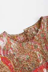 Metallic Paisley Cocktail Dress