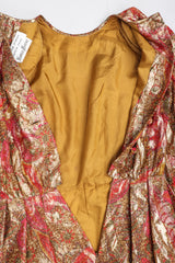 Recess Los Angeles Vintage Stanley Platos Martin Ross Metallic Paisley Lamé Cocktail Dress