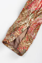 Recess Los Angeles Vintage Stanley Platos Metallic Paisley Lamé Cocktail Dress