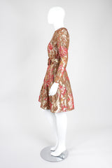 Recess Los Angeles Vintage Stanley Platos Martin Ross Metallic Paisley Lamé Cocktail Dress
