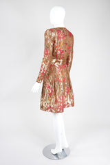 Recess Los Angeles Vintage Stanley Platos Martin Ross Metallic Paisley Lamé Cocktail Dress