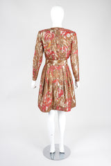 Recess Los Angeles Vintage Stanley Platos Martin Ross Metallic Paisley Lamé Cocktail Dress