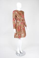Recess Los Angeles Vintage Stanley Platos Martin Ross Metallic Paisley Lamé Cocktail Dress