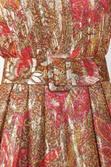 Recess Los Angeles Vintage Stanley Platos Metallic Paisley Lamé Cocktail Dress