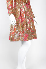 Metallic Paisley Cocktail Dress