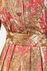 Metallic Paisley Cocktail Dress