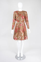 Recess Los Angeles Vintage Stanley Platos Martin Ross Metallic Paisley Lamé Cocktail Dress