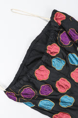 Recess Los Angeles Vintage Star of Siam Strapless Silk Applique Pop Art Gown