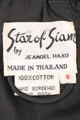 Recess Los Angeles Vintage Star of Siam Strapless Silk Applique Pop Art Gown