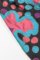 Recess Los Angeles Vintage Star of Siam Strapless Silk Applique Pop Art Gown