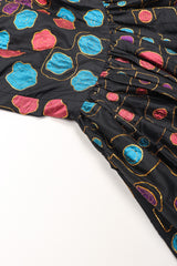 Recess Los Angeles Vintage Star of Siam Strapless Silk Applique Pop Art Gown