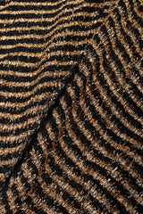 Recess Los Angeles Vintage Stephen Burrows Gold Lamé Stripe Asymmetrical One-Shoulder Gown