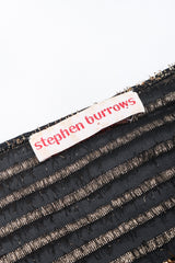 Recess Los Angeles Vintage Stephen Burrows Gold Lamé Stripe Asymmetrical One-Shoulder Gown